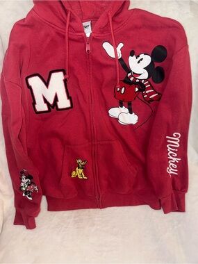 Disney Holiday Mickey, Minnie, Pluto Zip Up Hoodie